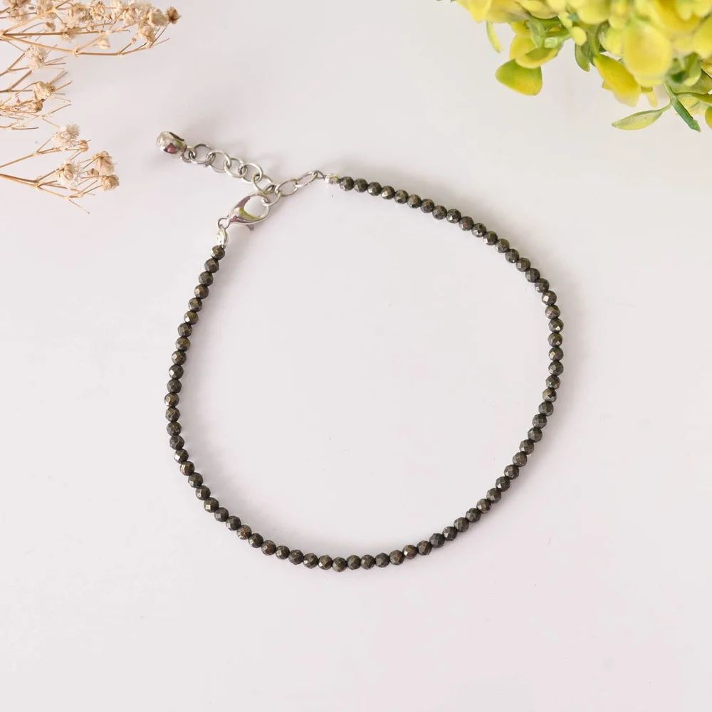 Pyrite Beaded Anklet
