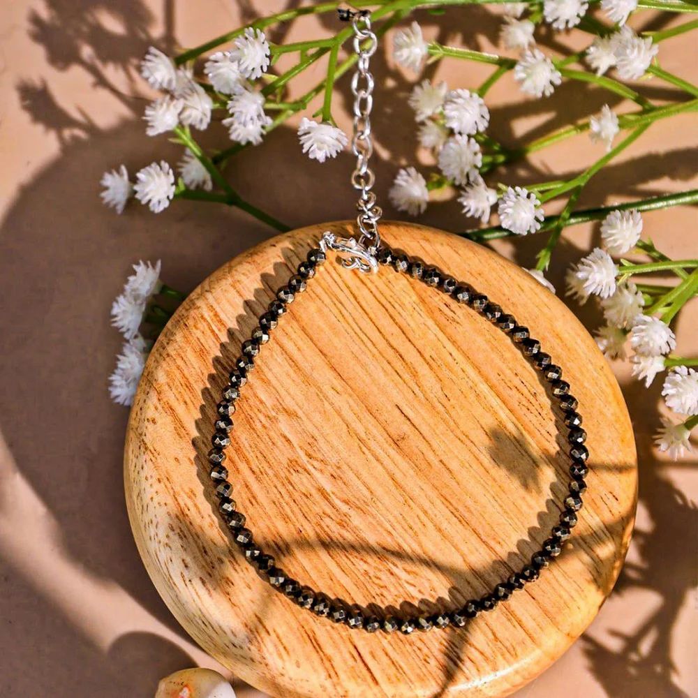 Pyrite Beaded Anklet